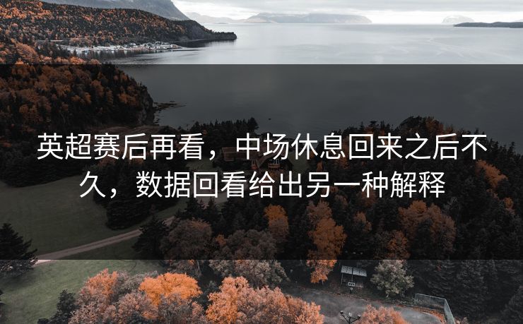 英超赛后再看，中场休息回来之后不久，数据回看给出另一种解释