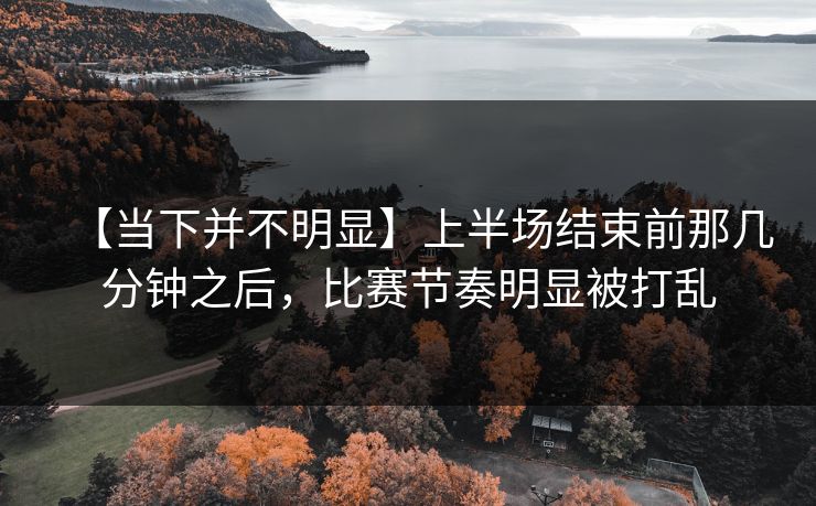 【当下并不明显】上半场结束前那几分钟之后，比赛节奏明显被打乱
